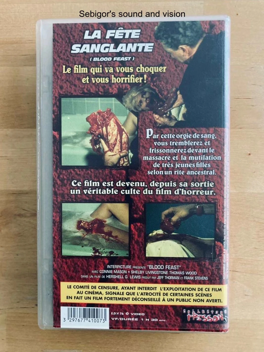 Cassette VHS Blood Feast.